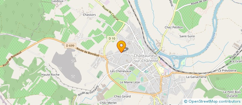 localisation de l'entreprise MONSIEUR MATHIEU MICHAUX  CHATEAUNEUF-SUR-CHARENTE