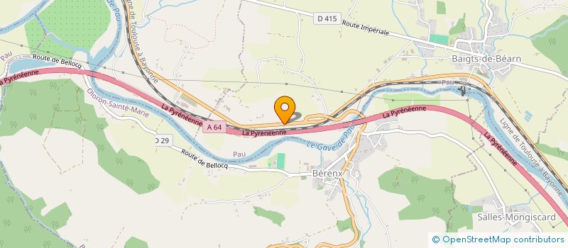 localisation de l'entreprise MONSIEUR MATHIEU MINVIELLE  BAIGTS-DE-BEARN