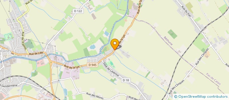 localisation de l'entreprise MONSIEUR MATHIEU MONTAY  LA GORGUE