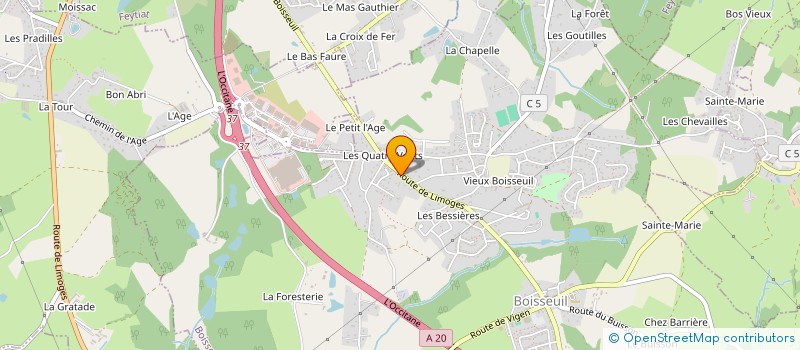 localisation de l'entreprise MONSIEUR MATHIEU MOREAU  BOISSEUIL