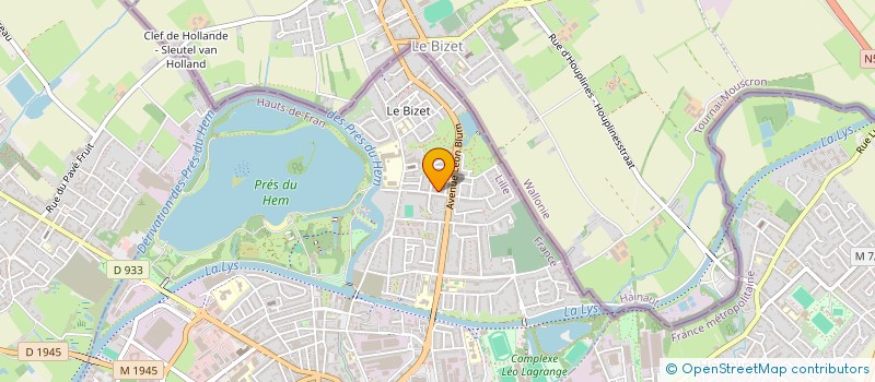 localisation de l'entreprise MONSIEUR MATHIEU MOREAU  ARMENTIERES