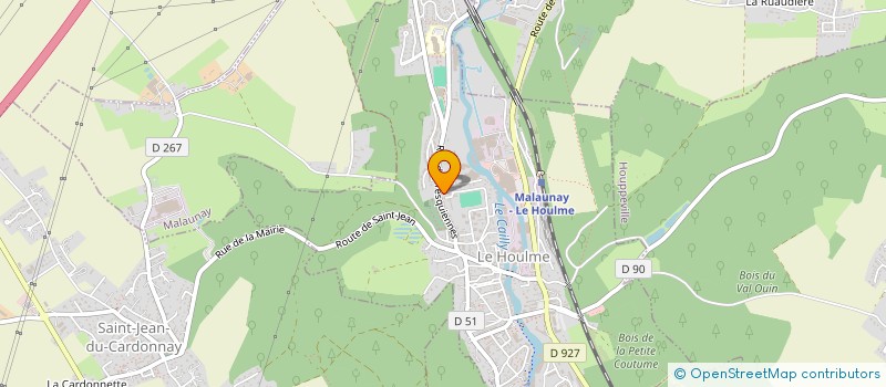 localisation de l'entreprise MONSIEUR MATHIEU MOREL  LE HOULME