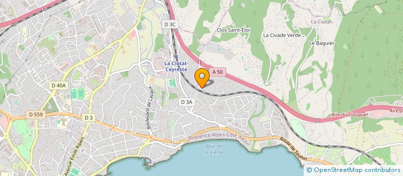 localisation de l'entreprise MONSIEUR MATHIEU MORIN  LA CIOTAT