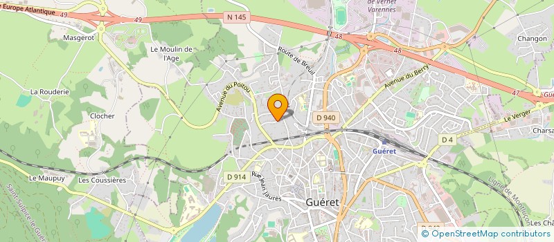 localisation de l'entreprise MONSIEUR MATHIEU NESEN à GUERET
