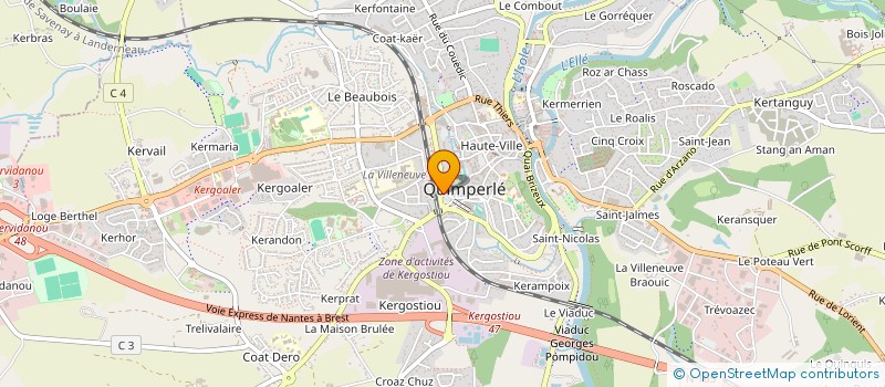 localisation de l'entreprise MONSIEUR MATHIEU NIGEN  QUIMPERLE