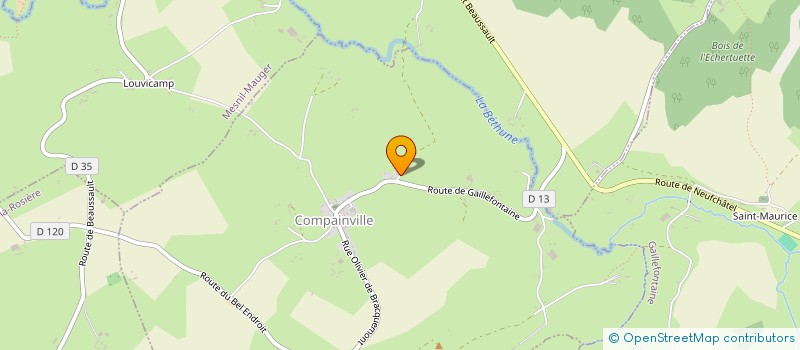 localisation de l'entreprise MONSIEUR MATHIEU NOURTIER  COMPAINVILLE