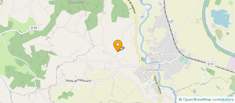 localisation de l'entreprise MONSIEUR MATHIEU OURADOU  SEMALENS