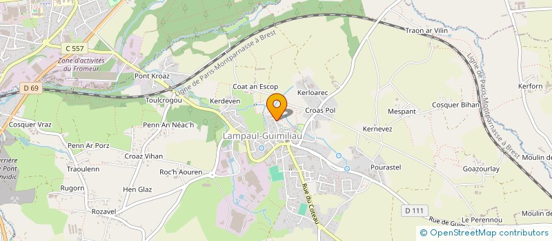 localisation de l'entreprise MONSIEUR MATHIEU PAUGAM  LAMPAUL-GUIMILIAU