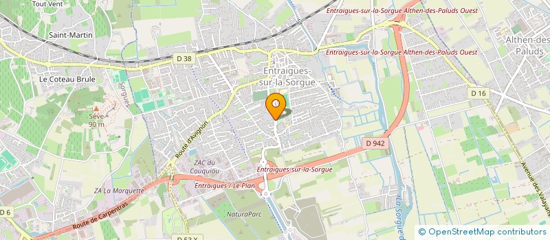 localisation de l'entreprise MONSIEUR MATHIEU PAVAN  ENTRAIGUES-SUR-LA-SORGUE