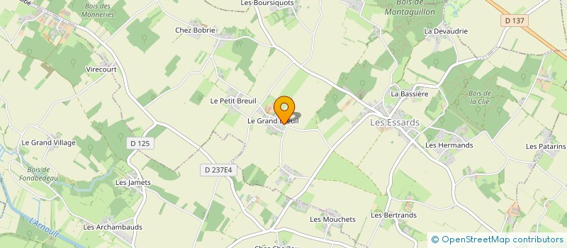localisation de l'entreprise MONSIEUR MATHIEU PELAUD à LES ESSARDS