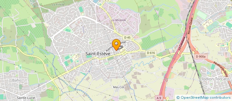 localisation de l'entreprise MONSIEUR MATHIEU PEREZ  SAINT-ESTEVE