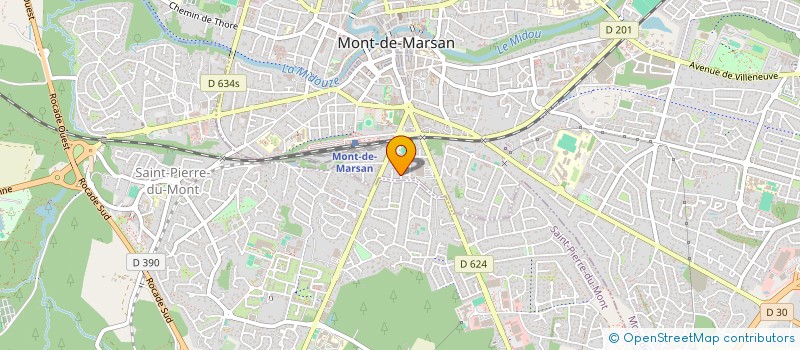 localisation de l'entreprise MONSIEUR MATHIEU PERIN  MONT-DE-MARSAN