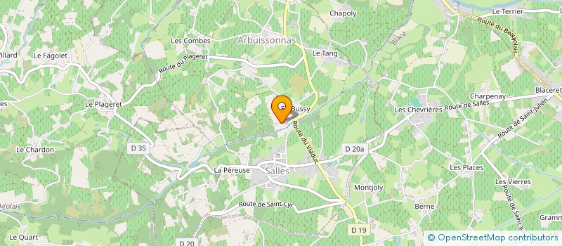 localisation de l'entreprise MONSIEUR MATHIEU PERREON  SALLES-ARBUISSONNAS-EN-BEAUJOLAIS