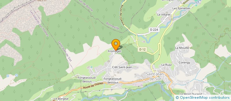 localisation de l'entreprise MONSIEUR MATHIEU PERRILLAT-BOTTONET  SAINT-JEAN-DE-SIXT