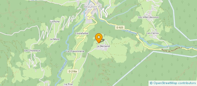 localisation de l'entreprise MONSIEUR MATHIEU PERSONNETTAZ  BEAUFORT