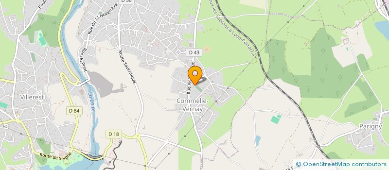 localisation de l'entreprise MONSIEUR MATHIEU PEYRIN  COMMELLE-VERNAY