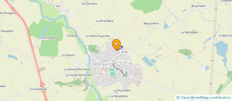 localisation de l'entreprise MONSIEUR MATHIEU PINEAUD à BEAUPREAU-EN-MAUGES