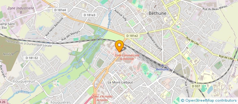 localisation de l'entreprise MONSIEUR MATHIEU POTELET  BETHUNE