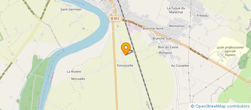 localisation de l'entreprise MONSIEUR MATHIEU POUCHET  TONNEINS