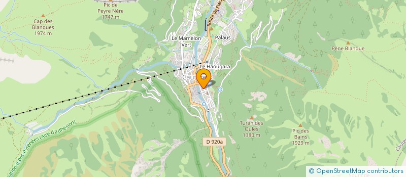 localisation de l'entreprise MONSIEUR MATHIEU POURRILLOU  CAUTERETS