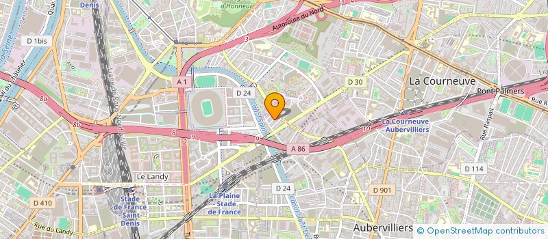 localisation de l'entreprise MONSIEUR MATHIEU PREVEL  AUBERVILLIERS