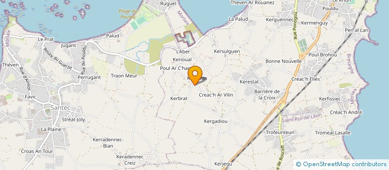 localisation de l'entreprise MONSIEUR MATHIEU PRIGENT  ROSCOFF