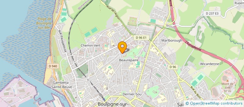 localisation de l'entreprise MONSIEUR MATHIEU QUAININ  BOULOGNE-SUR-MER