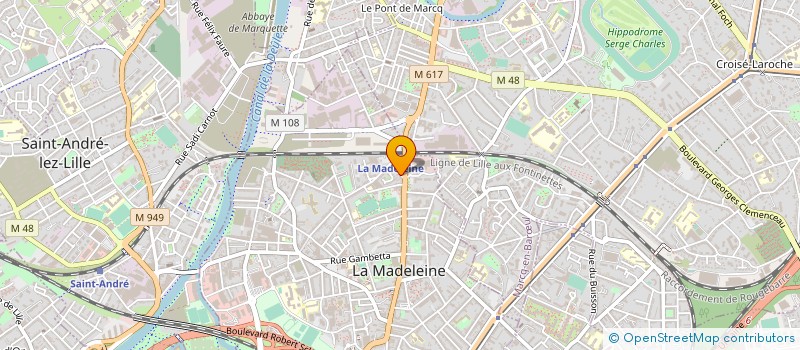 localisation de l'entreprise MONSIEUR MATHIEU QUENEE à LA MADELEINE