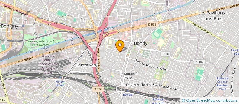 localisation de l'entreprise MONSIEUR MATHIEU QUEYROI GRADT  BONDY