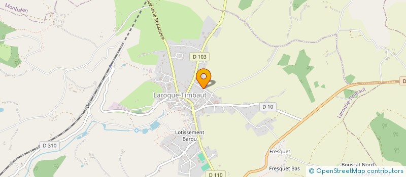 localisation de l'entreprise MONSIEUR MATHIEU REBOULET  LAROQUE-TIMBAUT