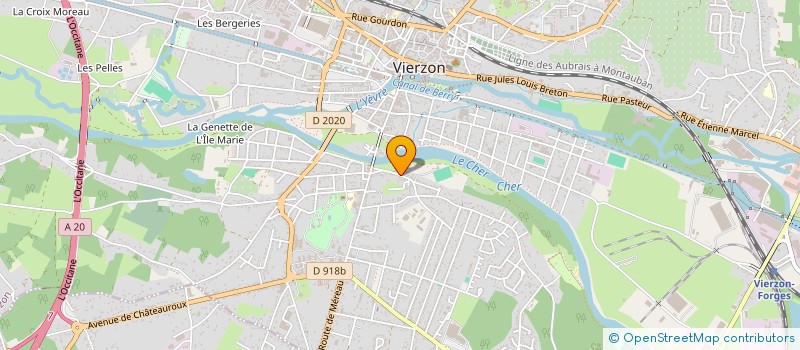 localisation de l'entreprise MONSIEUR MATHIEU RIAULT  VIERZON