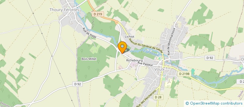 localisation de l'entreprise MONSIEUR MATHIEU RICHEROL  VOULX