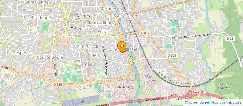 localisation de l'entreprise MONSIEUR MATHIEU RIEUDEBAT à TARBES