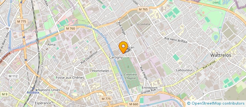 localisation de l'entreprise MONSIEUR MATHIEU ROMAN DERICQUE  ROUBAIX