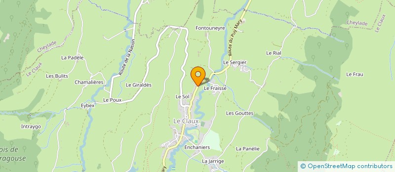localisation de l'entreprise MONSIEUR MATHIEU ROUX à CHEYLADE