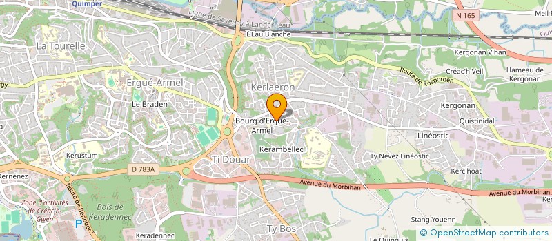 localisation de l'entreprise MONSIEUR MATHIEU SALAUN  QUIMPER