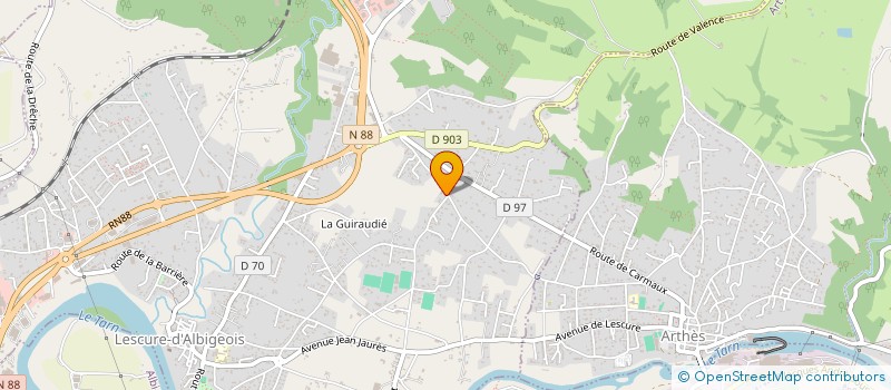 localisation de l'entreprise MONSIEUR MATHIEU SAVY  LESCURE-D'ALBIGEOIS