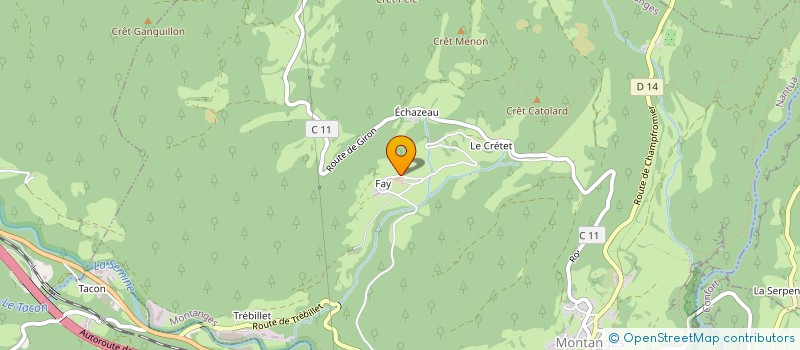 localisation de l'entreprise MONSIEUR MATHIEU SCHOENER  MONTANGES