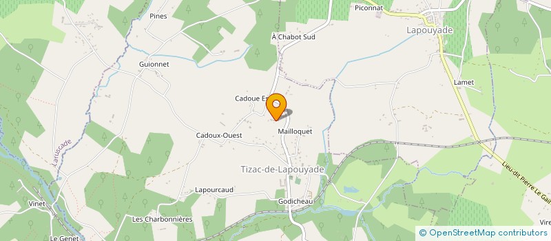 localisation de l'entreprise MONSIEUR MATHIEU SIMON  TIZAC-DE-LAPOUYADE