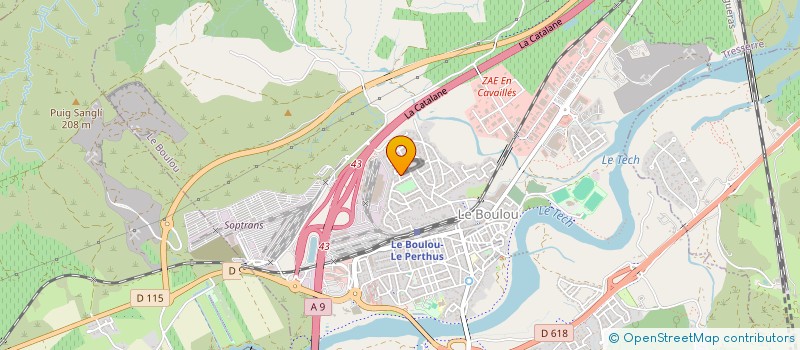 localisation de l'entreprise MONSIEUR MATHIEU THAERON  LE BOULOU