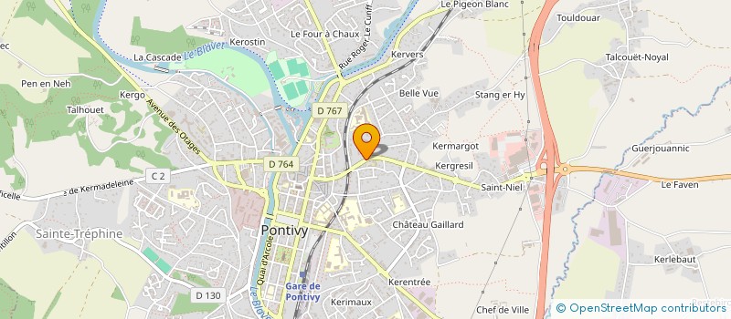 localisation de l'entreprise MONSIEUR MATHIEU THOMAS  PONTIVY