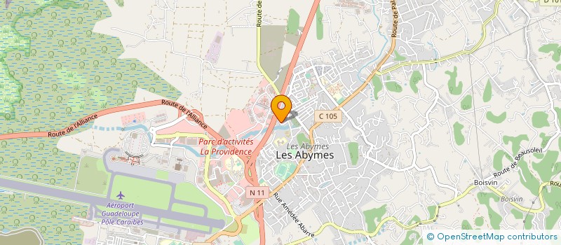 localisation de l'entreprise MONSIEUR MATHIEU UFENS à LES ABYMES