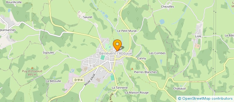 localisation de l'entreprise MONSIEUR MATHIEU VALADE  BENEVENT-L'ABBAYE