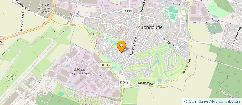 localisation de l'entreprise MONSIEUR MATHIEU VALERIUS  BONDOUFLE