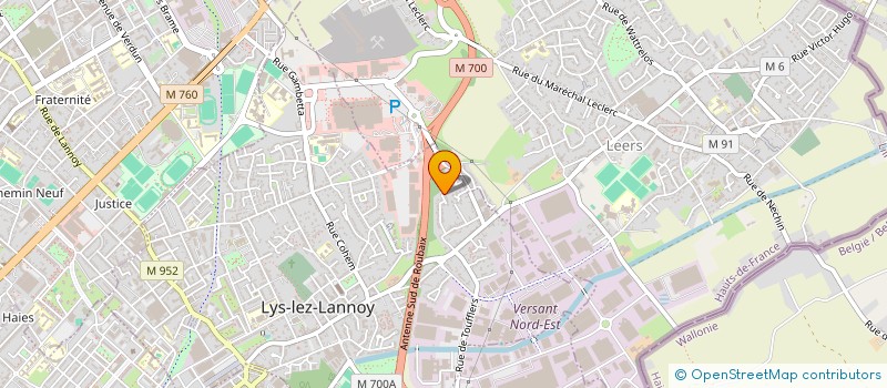 localisation de l'entreprise MONSIEUR MATHIEU VANDERHOEVE  LYS-LEZ-LANNOY