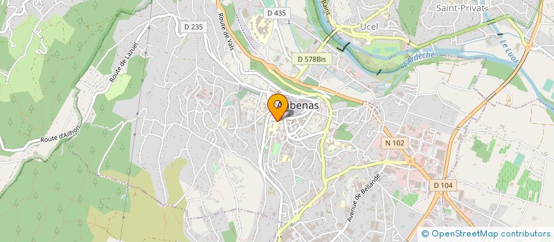 localisation de l'entreprise MONSIEUR MATHIEU VERNEDE à AUBENAS