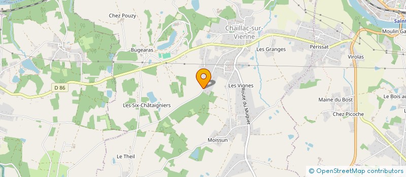 localisation de l'entreprise MONSIEUR MATHIEU VILLESSANGE  CHAILLAC-SUR-VIENNE