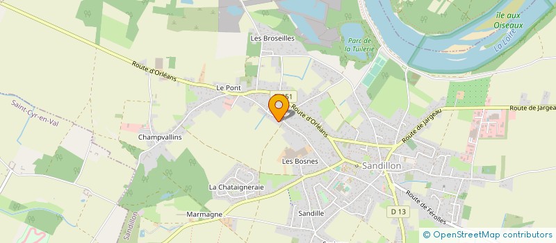 localisation de l'entreprise MONSIEUR MATHIEU VINCENDEAU à SANDILLON