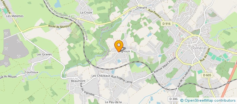 localisation de l'entreprise MONSIEUR MATHIEU VINCENT à DOMERAT