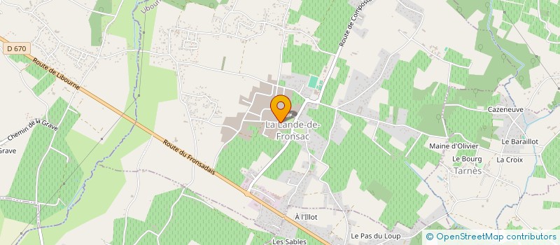 localisation de l'entreprise MONSIEUR MATHIEU VINCENT  LA LANDE-DE-FRONSAC